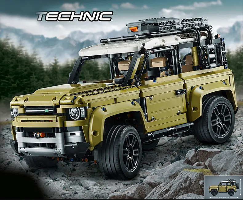 Compatible high tech Car Series Supercar Land Rover Guardian off-road vehicle Model Building Blocks Bricks  42110 Toys 93018