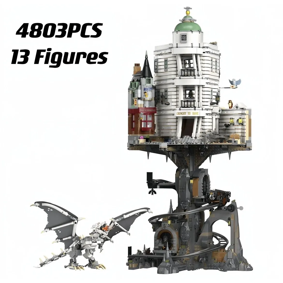 76417 Classic Bank Ironbelly Dragon Street view Model Kit MOC 4803Pcs Model Building Kits Construction Block Blocks Toys Gift
