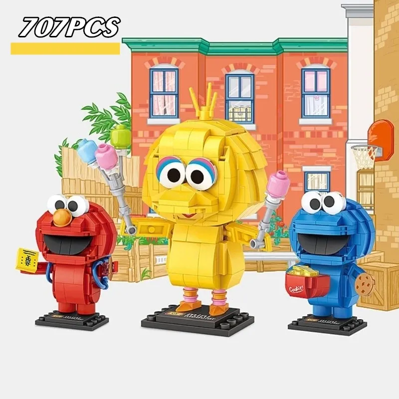 New 1367PCS 6 Dolls Ideas 123 Sesamed Streetview Street House 21324 Figures Building Blocks Bricks City Model Toys Kid Gift