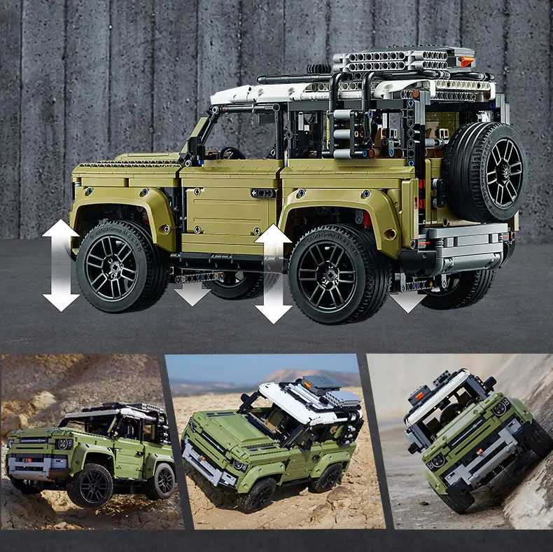 Compatible high tech Car Series Supercar Land Rover Guardian off-road vehicle Model Building Blocks Bricks 42110 Toys 93018