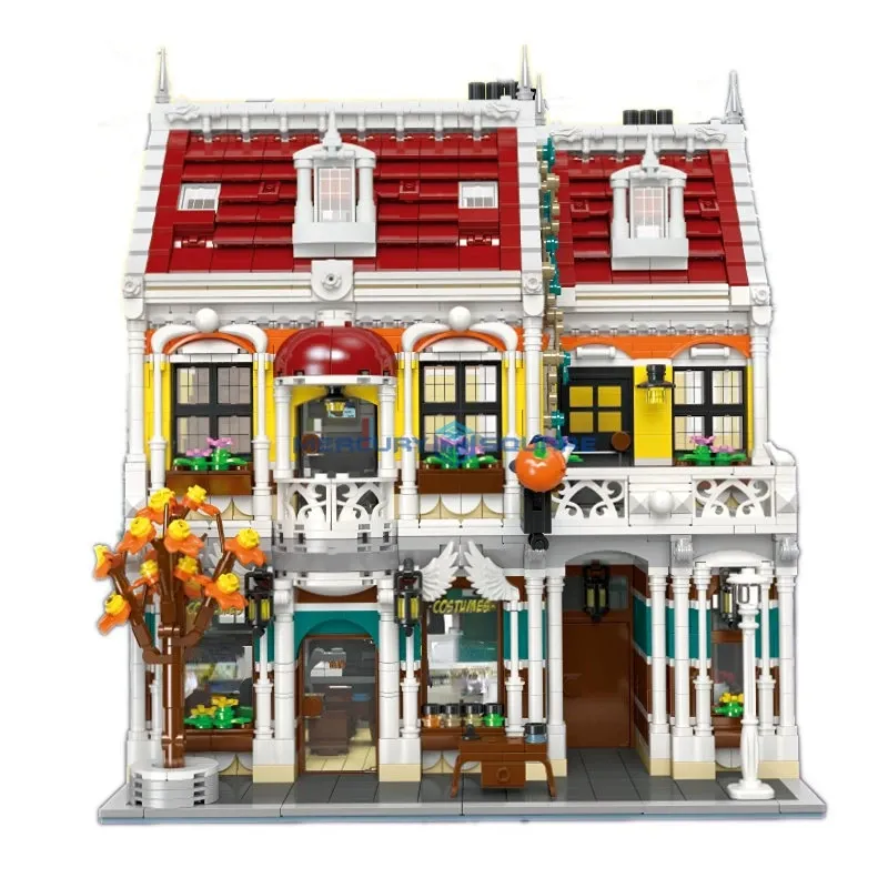 Cosplay Shop Clothing Store MOC 89131 Bricks City Street View Model Building Blocks Architecture Toy Set for Halloween Gift