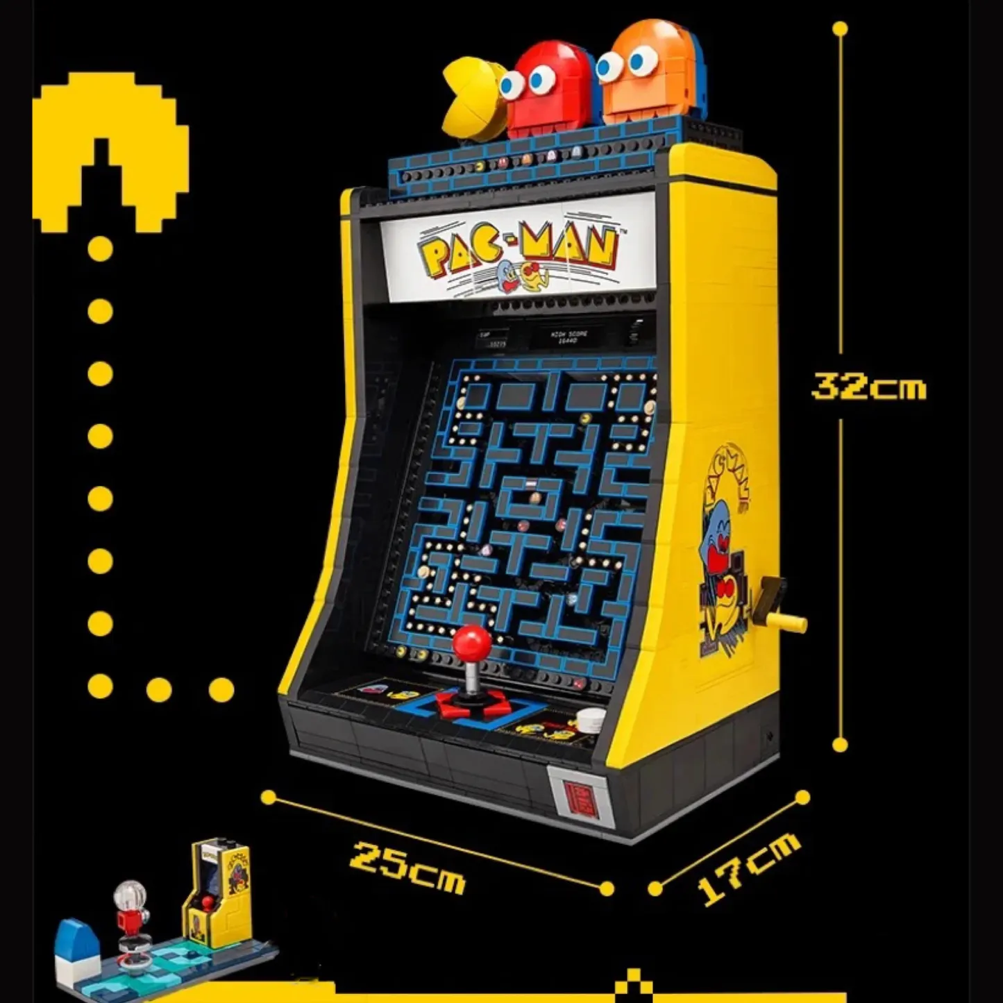 NEW 2651pcs Creative Pac Arcade Cabinet Compatible ICONS 10323 Building Blocks Assembly Bricks Toy for Children Christmas Gifts