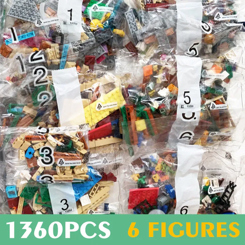 New 1367PCS 6 Dolls Ideas 123 Sesamed Streetview Street House 21324 Figures Building Blocks Bricks City Model Toys Kid Gift