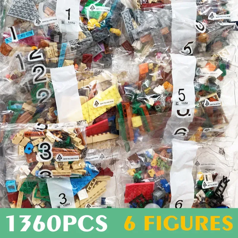 New 1367PCS 6 Dolls Ideas 123 Sesamed Streetview Street House 21324 Figures Building Blocks Bricks City Model Toys Kid Gift