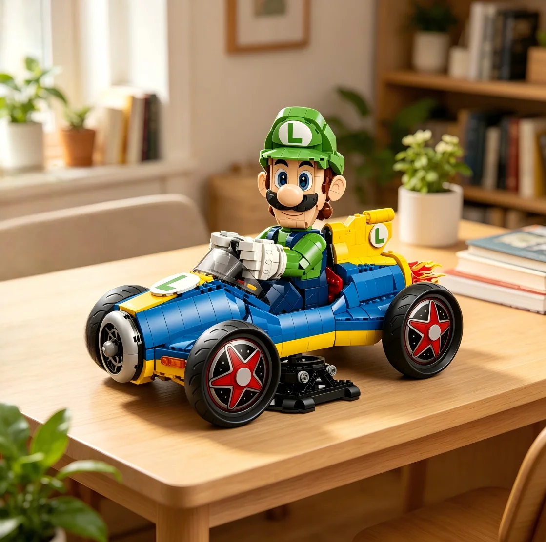 Disney 72050 2234PCS Retro Circuit Racing Kart Building Bricks High Detail Model Kids Adults Birthday Gifts Furniture Decor