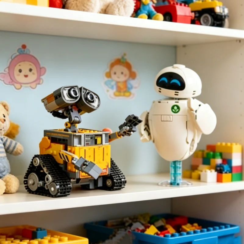 2026 New 811PCS Cartoon Character WALL-E&EVE 43279 Building Blocks Movie Figure Blocks Set Bricks Toys for Party Birthday Gifts