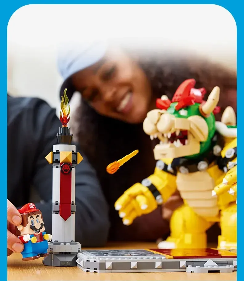 New MOC 2807 PCS The Mighty Bowser Building Blocks Bricks Boys Birthday Christmas Girls Toys Compatible 71411
