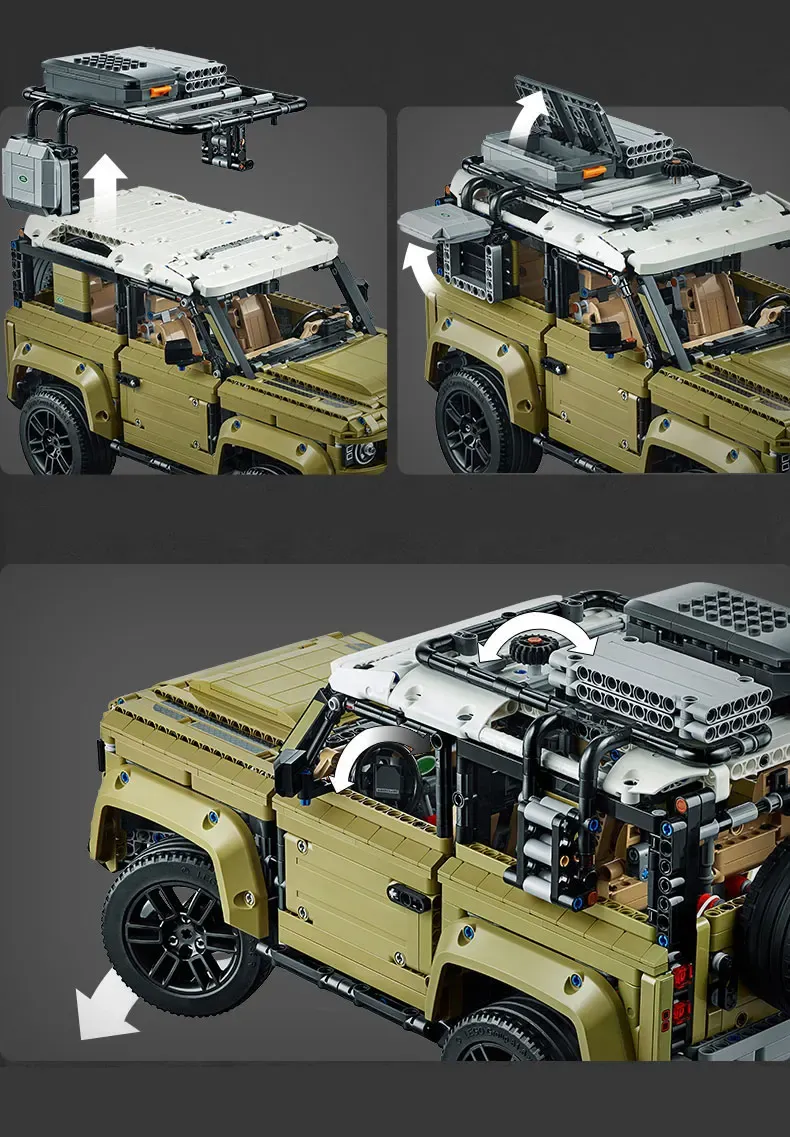 Compatible high tech Car Series Supercar Land Rover Guardian off-road vehicle Model Building Blocks Bricks  42110 Toys 93018