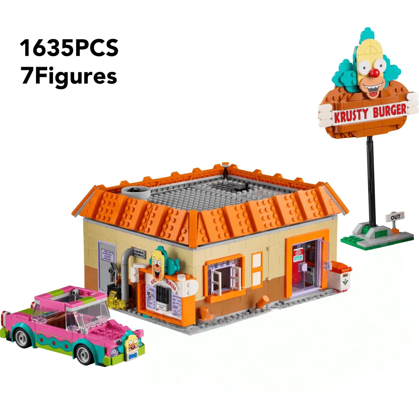 2025 New 10352 The Krusty Burger Restaurants Building Blocks Set Bricks Creative Ideas Educational Toys for Children Gifts
