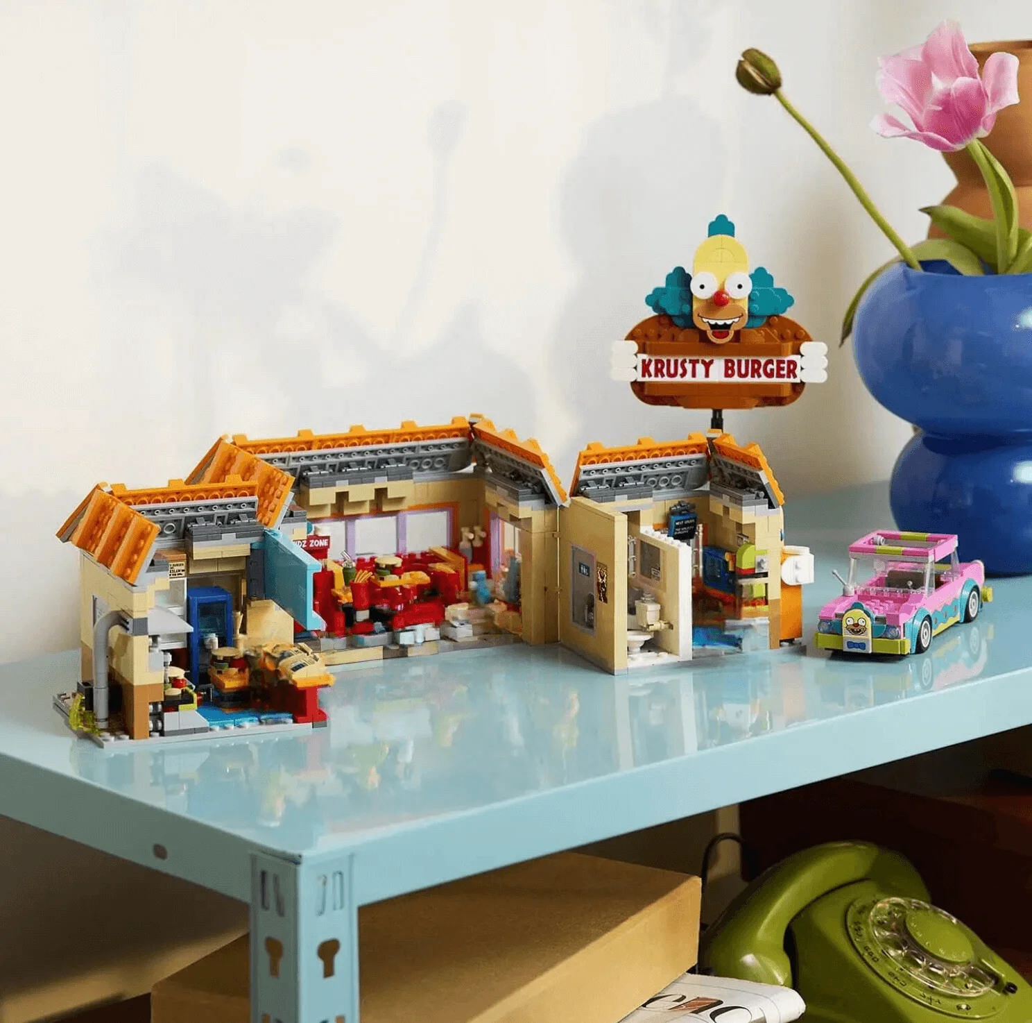 2025 New 10352 The Krusty Burger Restaurants Building Blocks Set Bricks Creative Ideas Educational Toys for Children Gifts