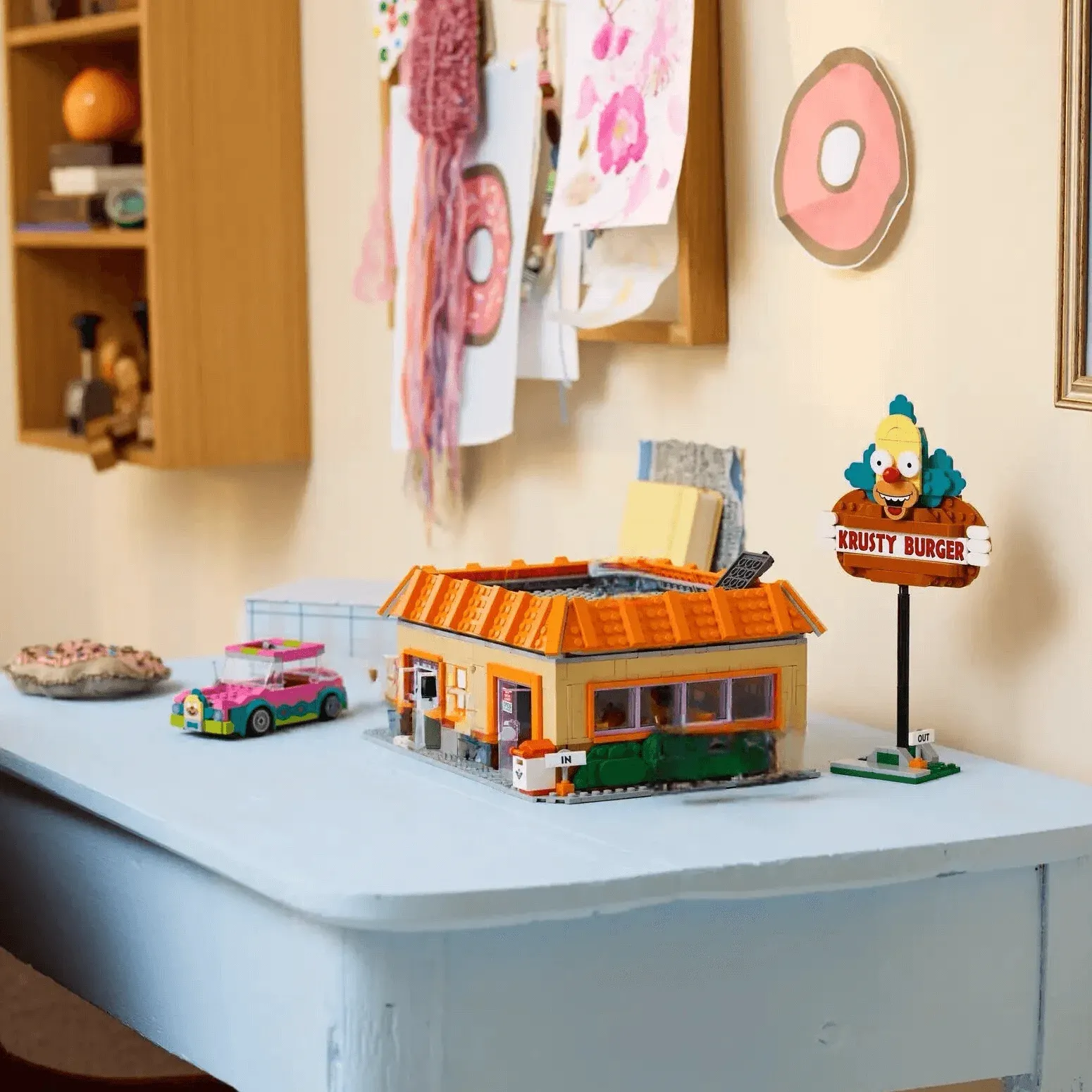 2025 New 10352 The Krusty Burger Restaurants Building Blocks Set Bricks Creative Ideas Educational Toys for Children Gifts