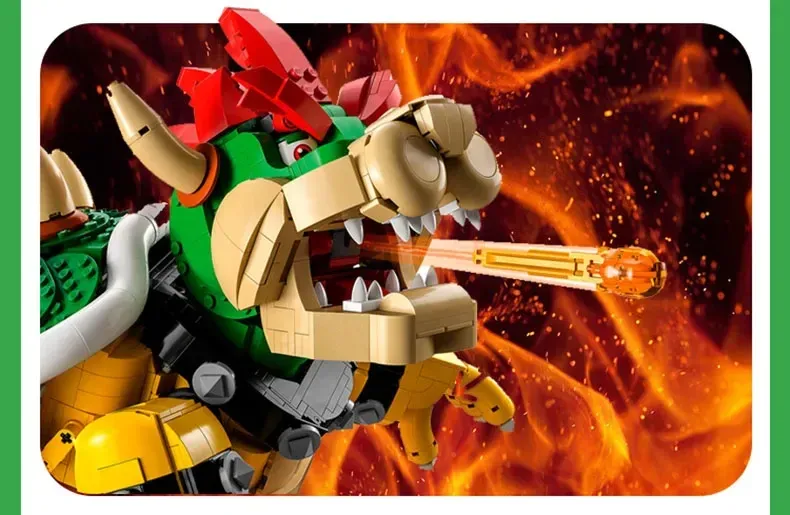 New MOC 2807 PCS The Mighty Bowser Building Blocks Bricks Boys Birthday Christmas Girls Toys Compatible 71411