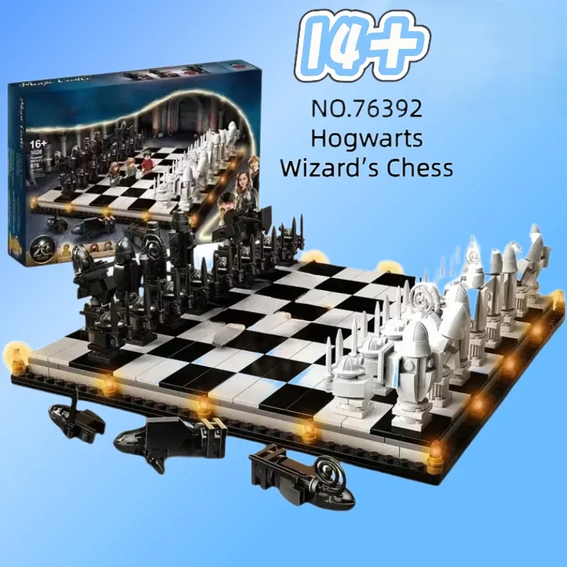 876PCS FIT 76392 Wizard Chess Building Blocks Magic Final Challenge Interactive Game Knight Role Play Bricks Toys Xmas Gifts