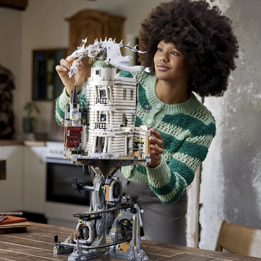 76417 Classic Bank Ironbelly Dragon Street view Model Kit MOC 4803Pcs Model Building Kits Construction Block Blocks Toys Gift