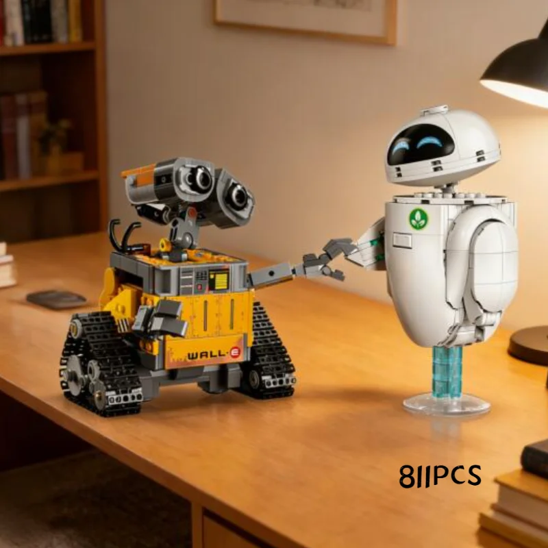2026 New 811PCS Cartoon Character WALL-E&EVE 43279 Building Blocks Movie Figure Blocks Set Bricks Toys for Party Birthday Gifts