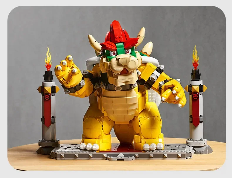 New MOC 2807 PCS The Mighty Bowser Building Blocks Bricks Boys Birthday Christmas Girls Toys Compatible 71411