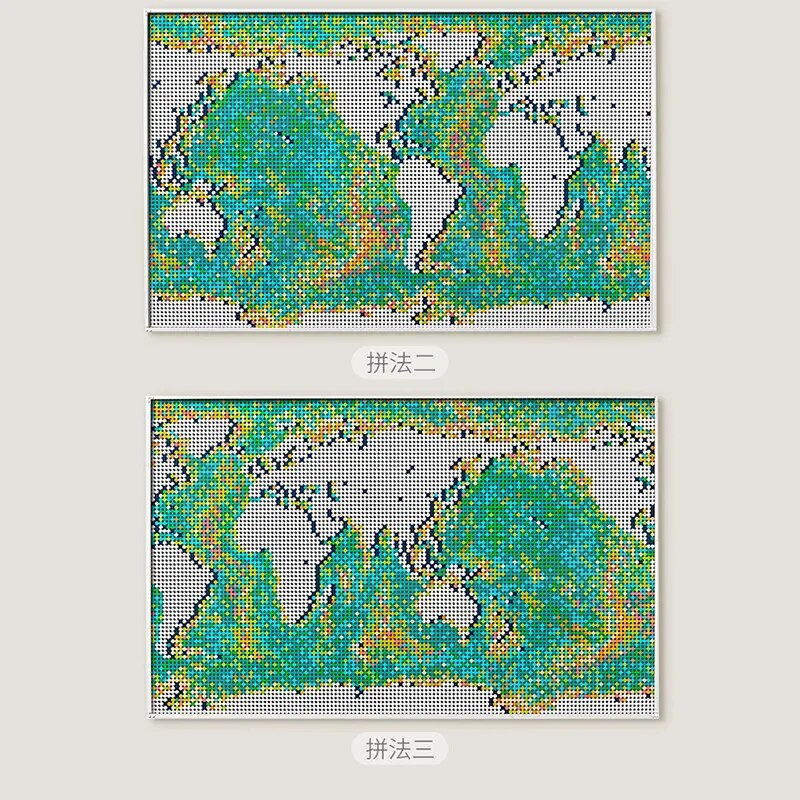 In Stock 11695 PCS World Map Mosaic Building Block Model Toys Compatible 31203 MOC New Product Birthday Christmas Gifts 99007