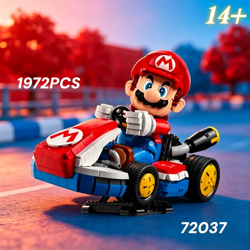 2026 New 1972pcs Kart Car Building Blocks 72037 DIY Assembly Model Toys For Adults Birthday Christmas Festival Party Gifts