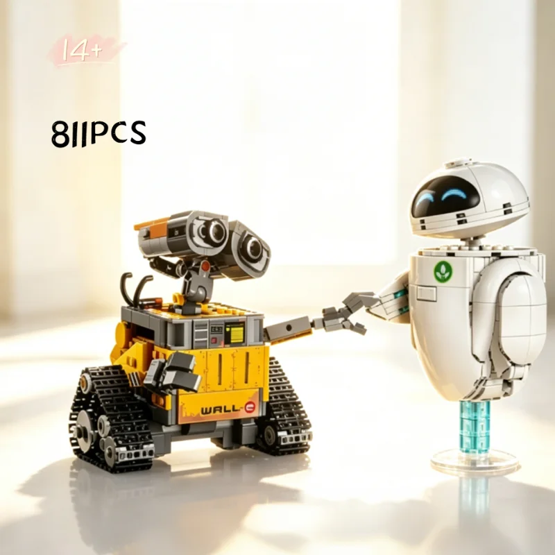 2026 New 811PCS Cartoon Character WALL-E&EVE 43279 Building Blocks Movie Figure Blocks Set Bricks Toys for Party Birthday Gifts