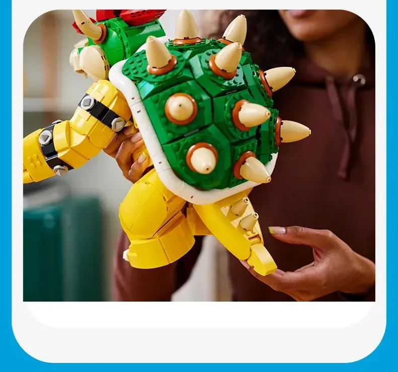 New MOC 2807 PCS The Mighty Bowser Building Blocks Bricks Boys Birthday Christmas Girls Toys Compatible 71411