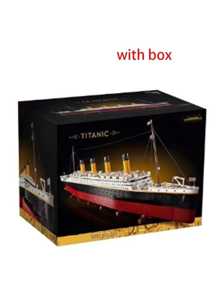 In Stock Now - 99023 Compatible 10294 Titanic Large Cruise Boat Ship Steamship Bricks Building Blocks Children DIY Toys