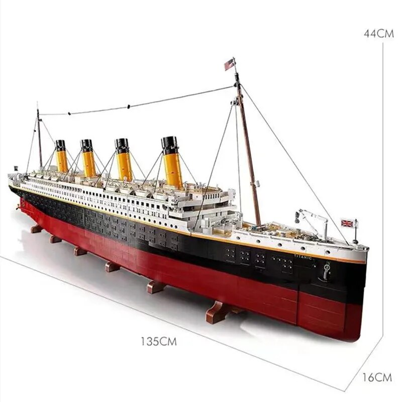 In Stock Now - 99023 Compatible 10294 Titanic Large Cruise Boat Ship Steamship Bricks Building Blocks Children DIY Toys