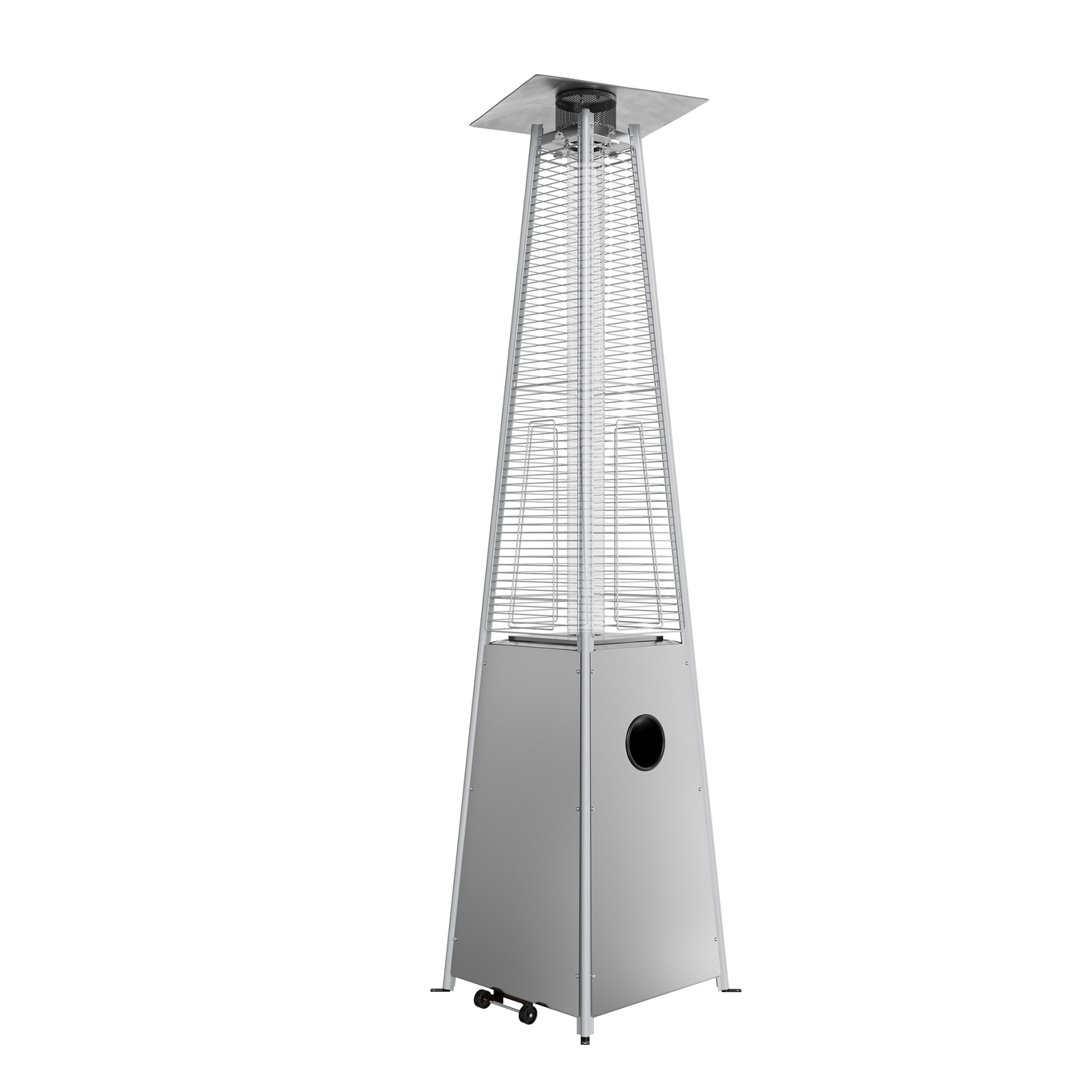 Mondawe Patio Gas Propane Heater 40000BTU Silver Steel Floorstanding