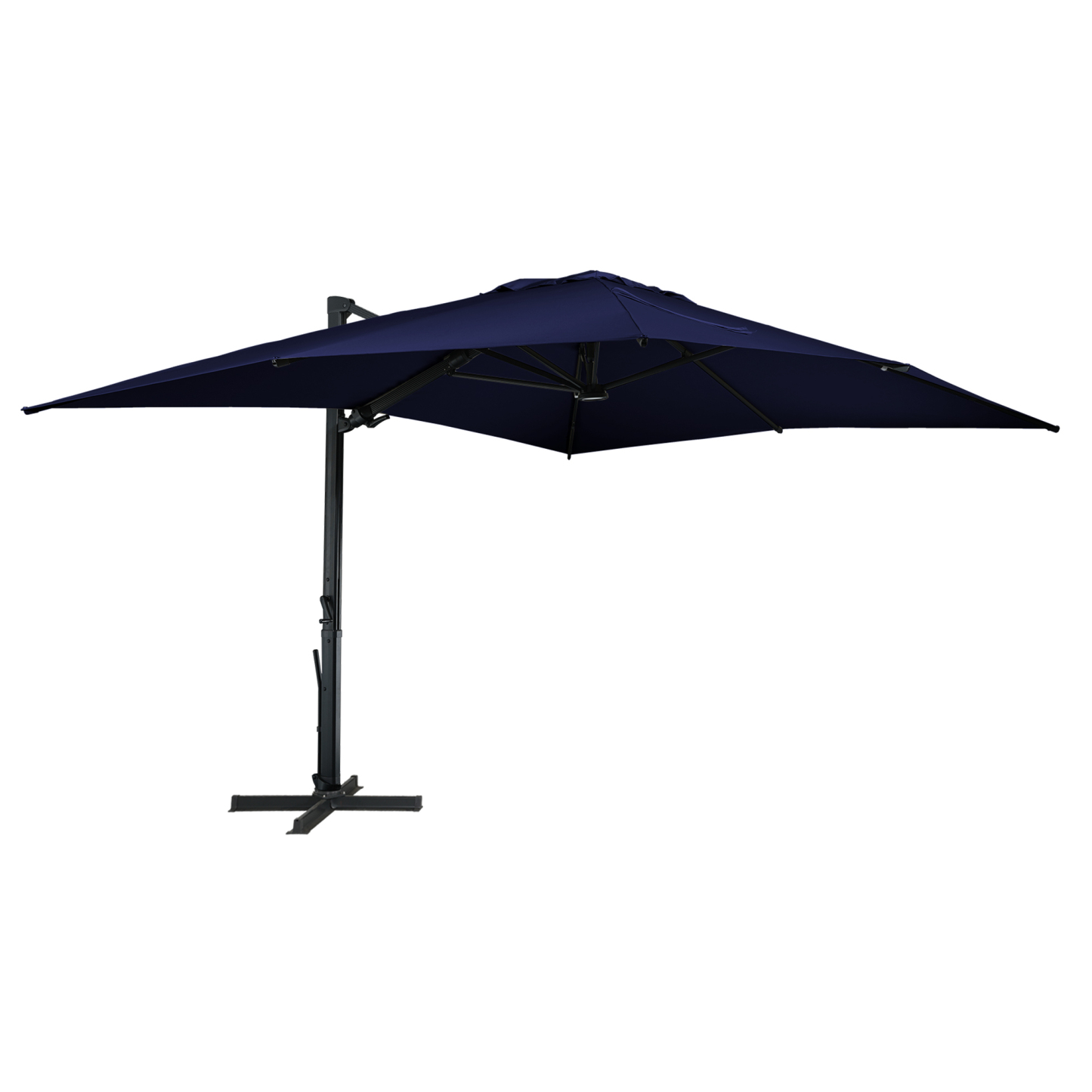13ft Solar-Powered Cantilever Outdoor Patio Umbrella