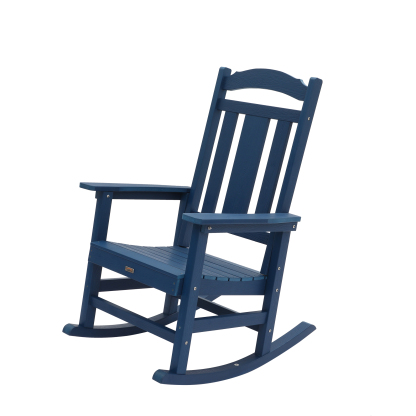 Mondawe Outdoor Porch Rocker Chair for Adults for Garden and Lawn Blue