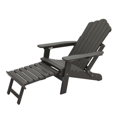 Mondawe Outdoor Adirondack Chair Plastic Frame Stationary with Slat Seat