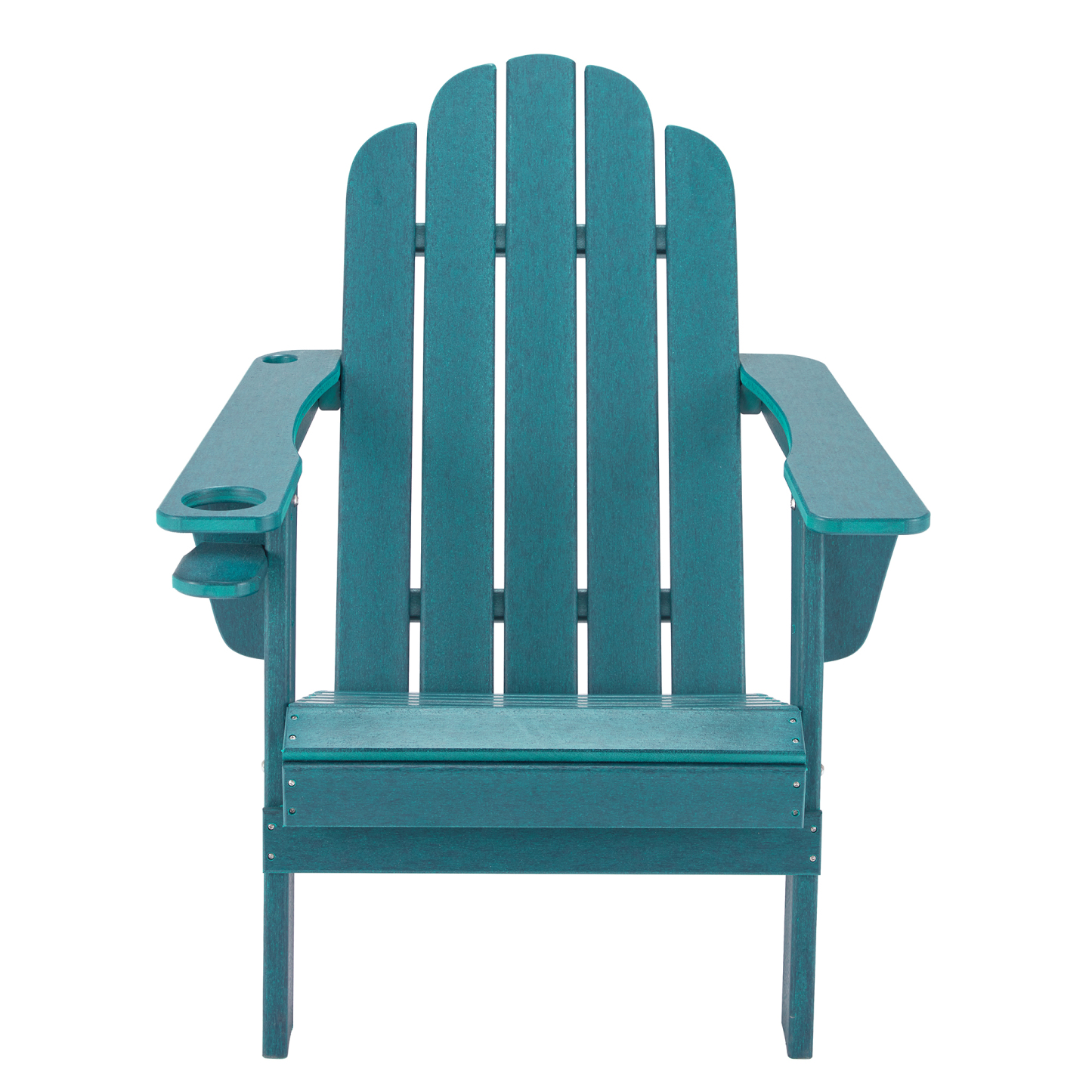 HDPE Plastic Adirondack Chair with Cup Holder and Umbrella Hole