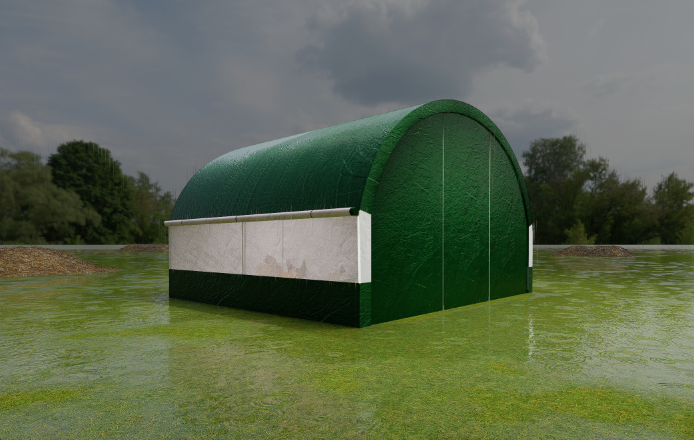 Large Chicken Coop Metal Chicken Run Dome Shape Walk-in Fence Chicken Coop, suitable for outdoor and yard farm use, all covered with PE cloth, 12.4 ft ×12.4 ft 