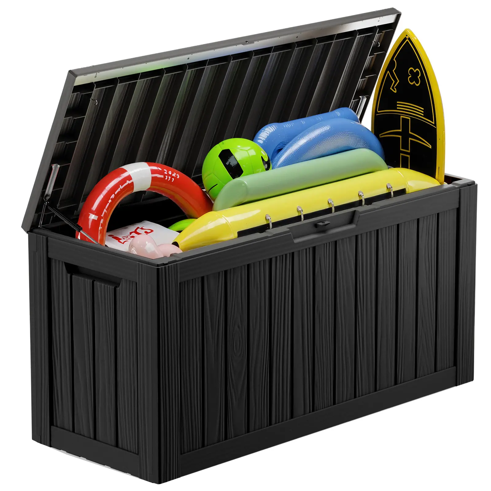 80 Gallon Resin Deck Box Lockable Waterproof Ourdoor Storage Container