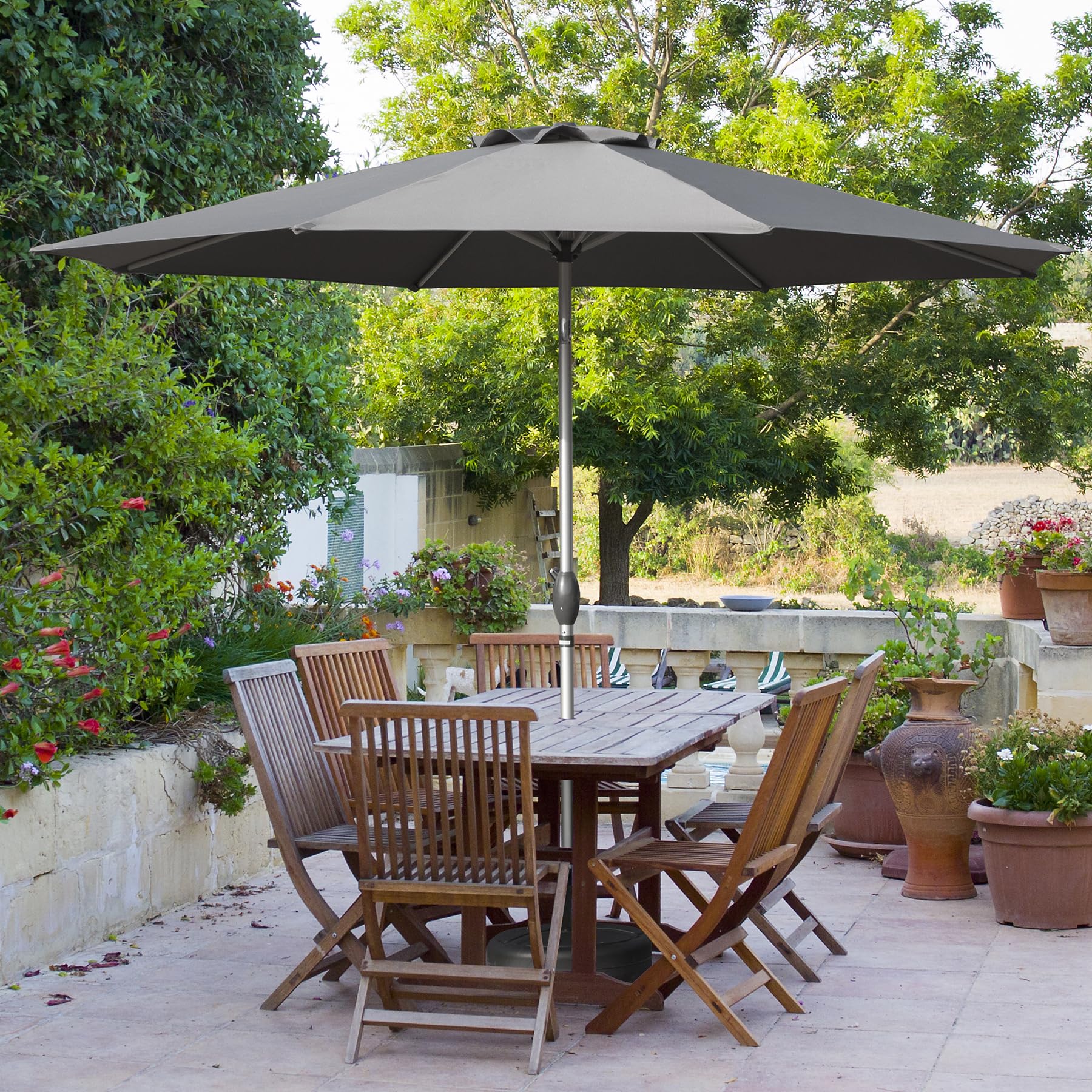10FT Patio Umbrella, Outdoor Table Umbrella with Push Button 10FT Patio Umbrella, Outdoor Table Umbrella with Push Button