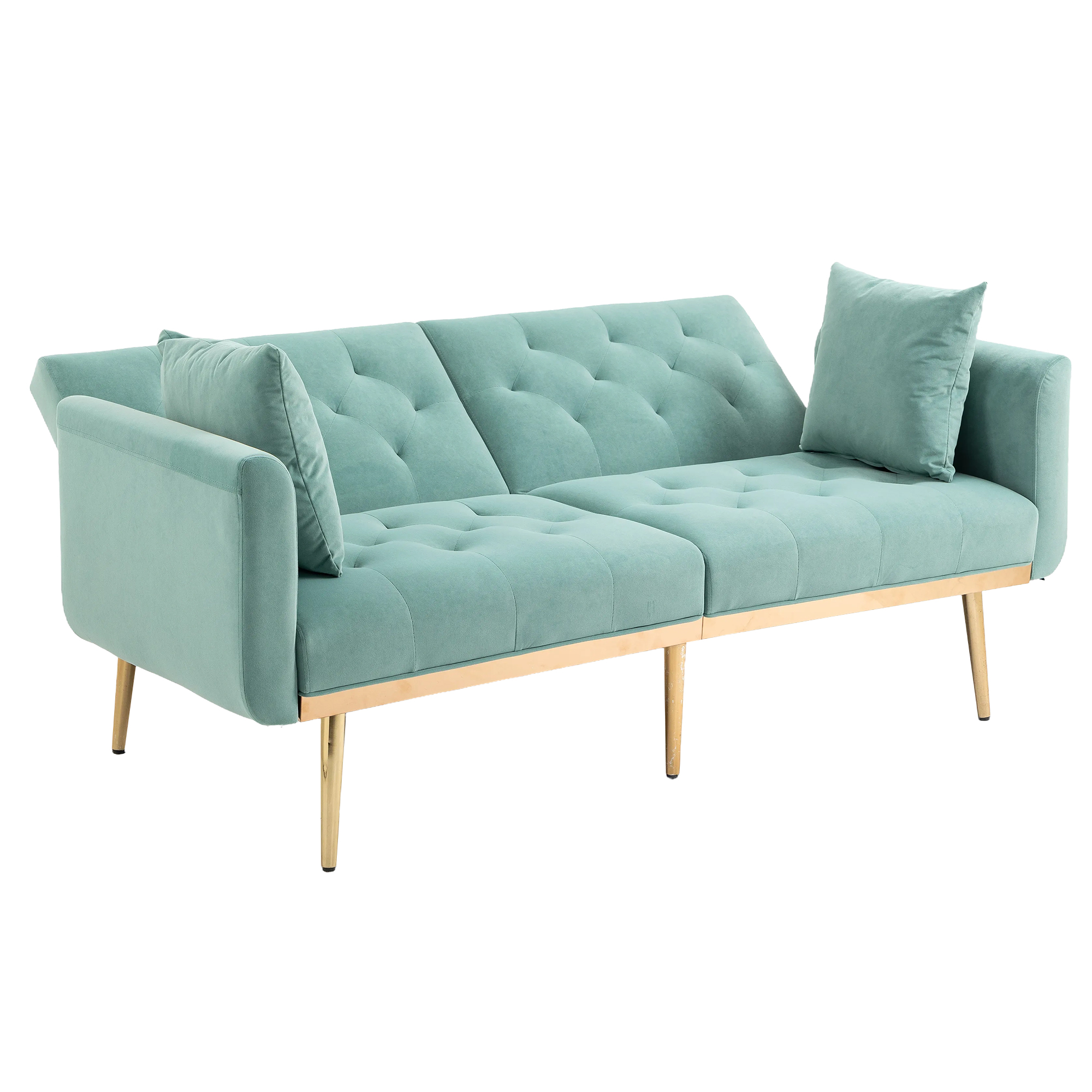 Velvet Sofa , Accent sofa .loveseat sofa with metal feet 