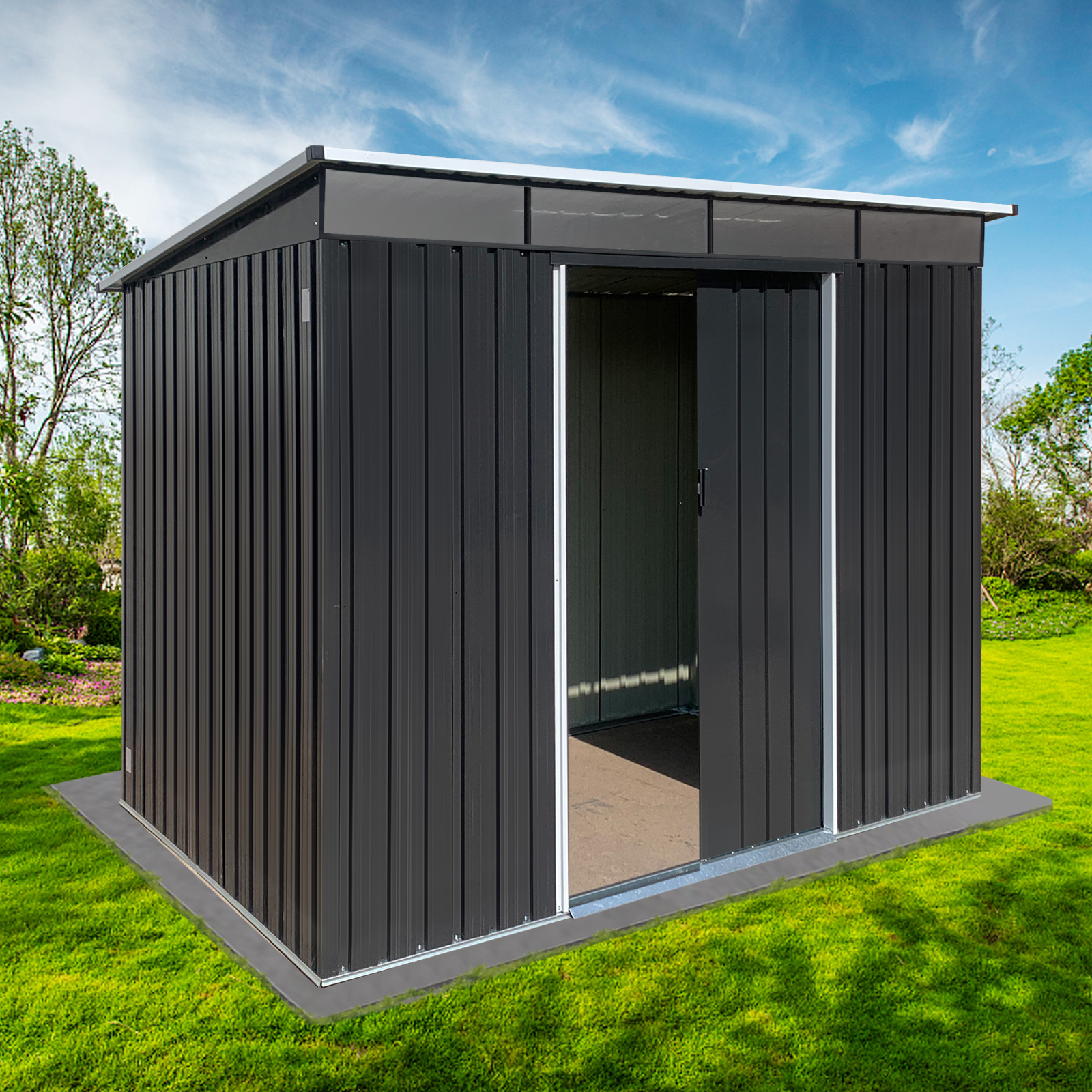 Metal garden sheds 6ftx8ft outdoor storage sheds Acrylic Total 