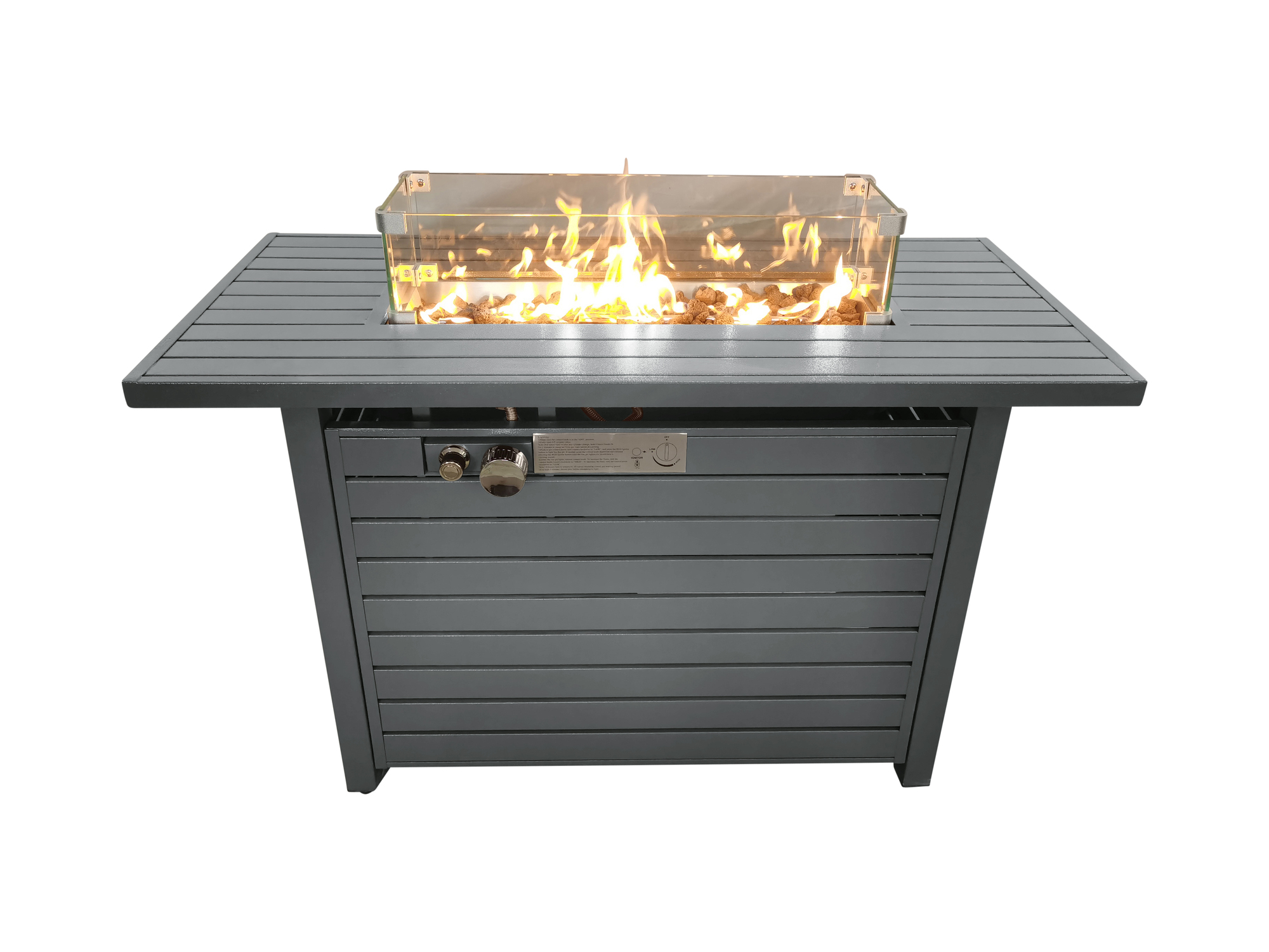Mondawe 25" H x 30" W Steel Propane Fire Pit Table