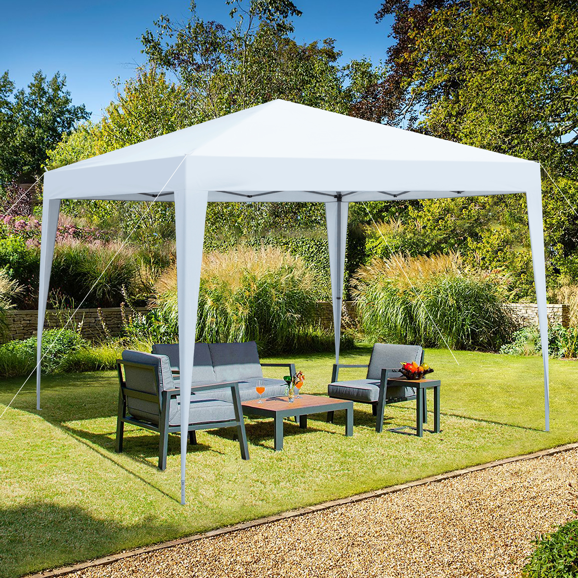 Outdoor 10x 10Ft Pop Up Gazebo Canopy Tent with 4pcs Weight sand bag,with Carry