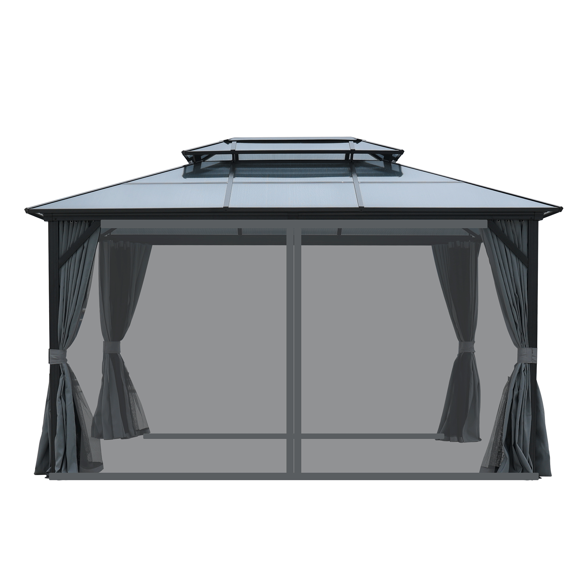 10X13ft Patio Gazebo with Netting & Curtains