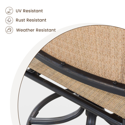 Mondawe  2/4/6 Piece Outdoor Patio Cast Aluminum Swivel Chair