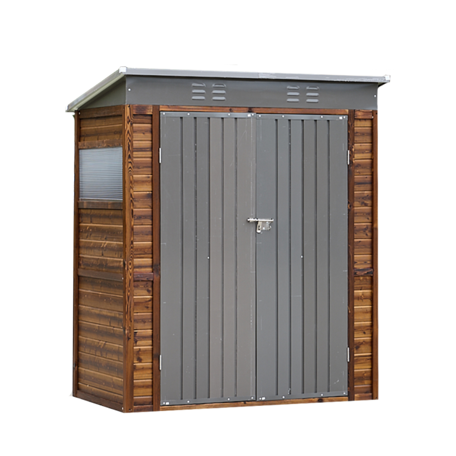 3*5FT Iron-Wood Combination Tool Shed – A Perfect Blend of Nature and Functionality 