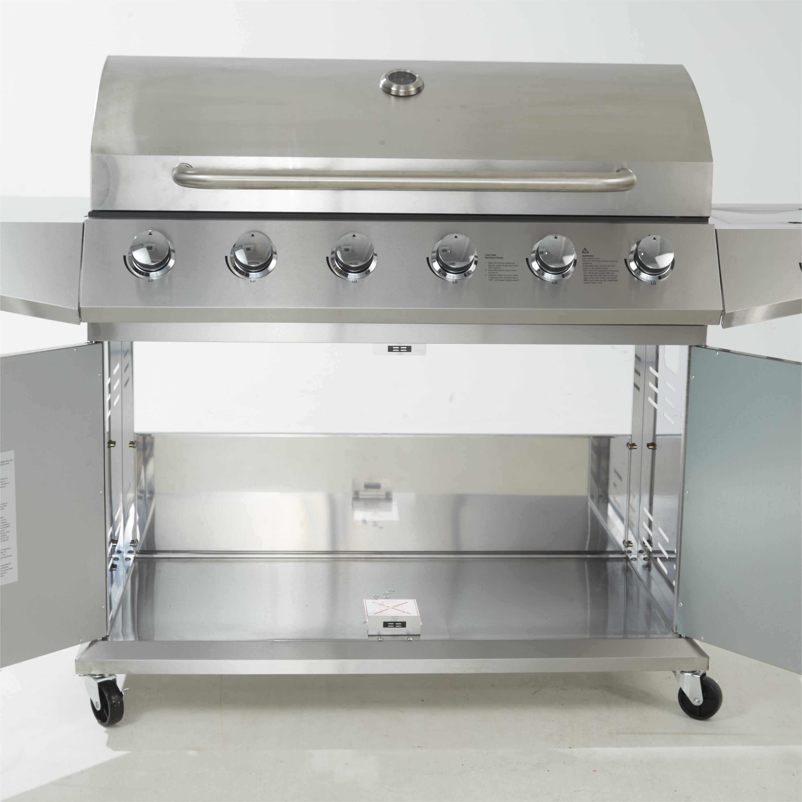 Propane Grill 6 Burner Barbecue Grill Stainless Steel Gas Grill