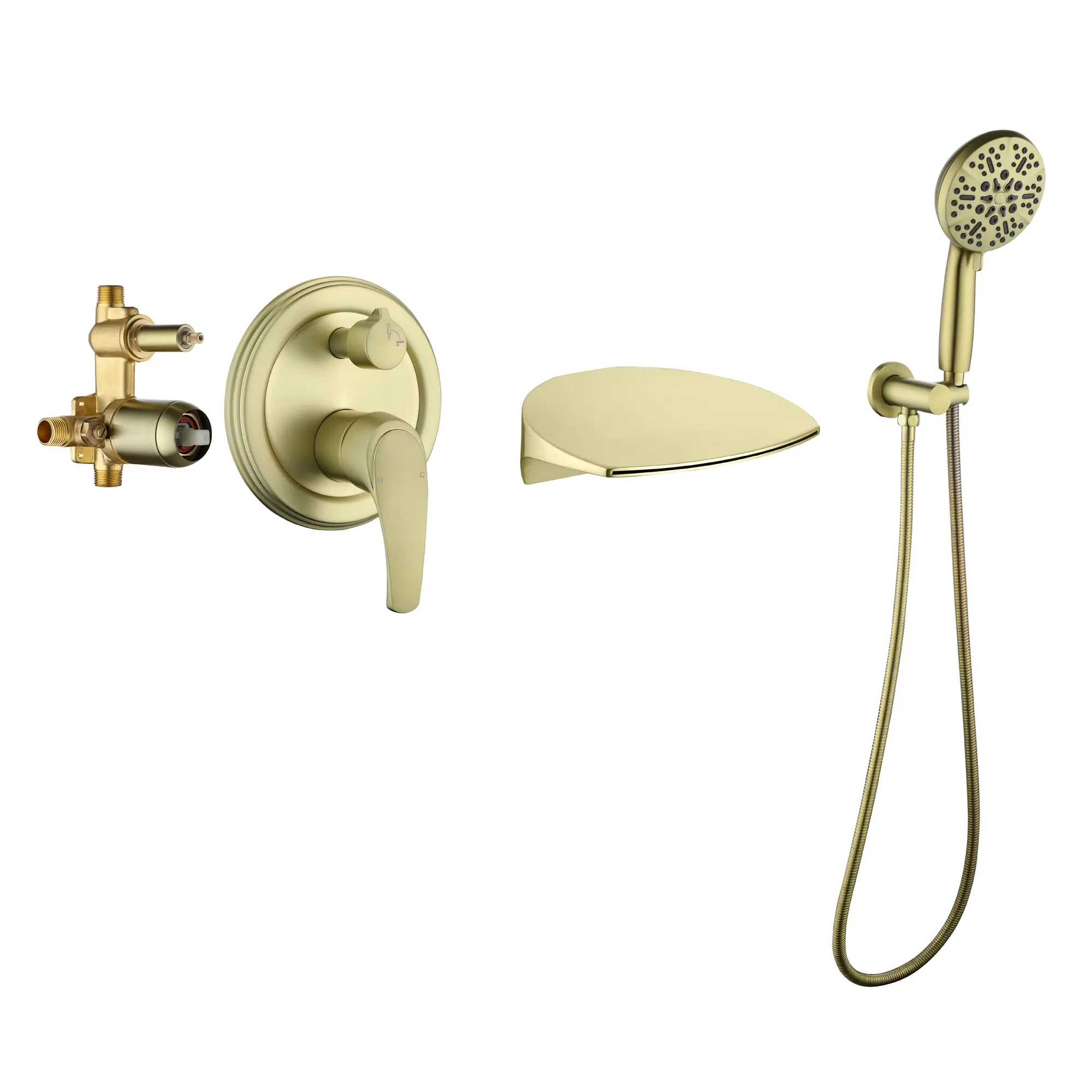 Roman Style Bathtub Faucet with Handheld Showerhead