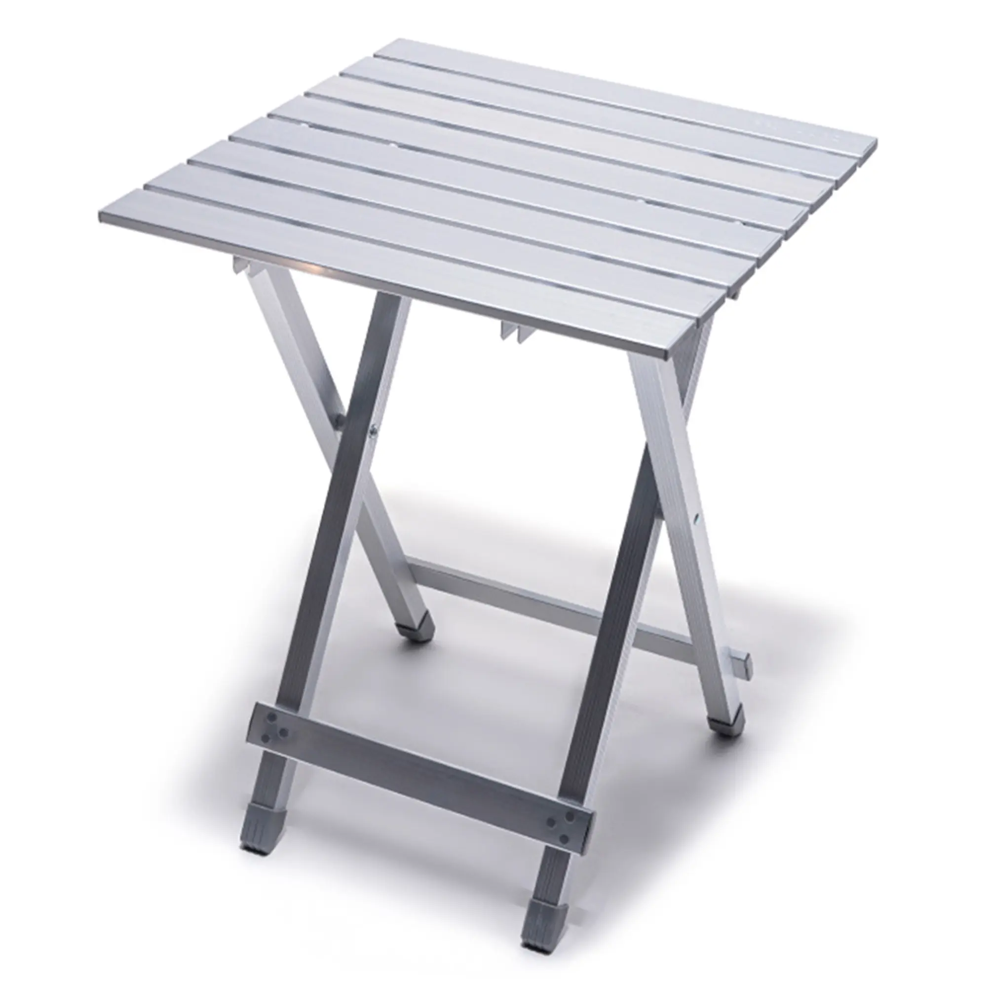 Compact Silver Multifunctional Folding Camping Stool/Table