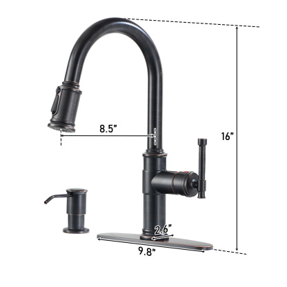 Single Hole Kitchen faucets with soap dispenser