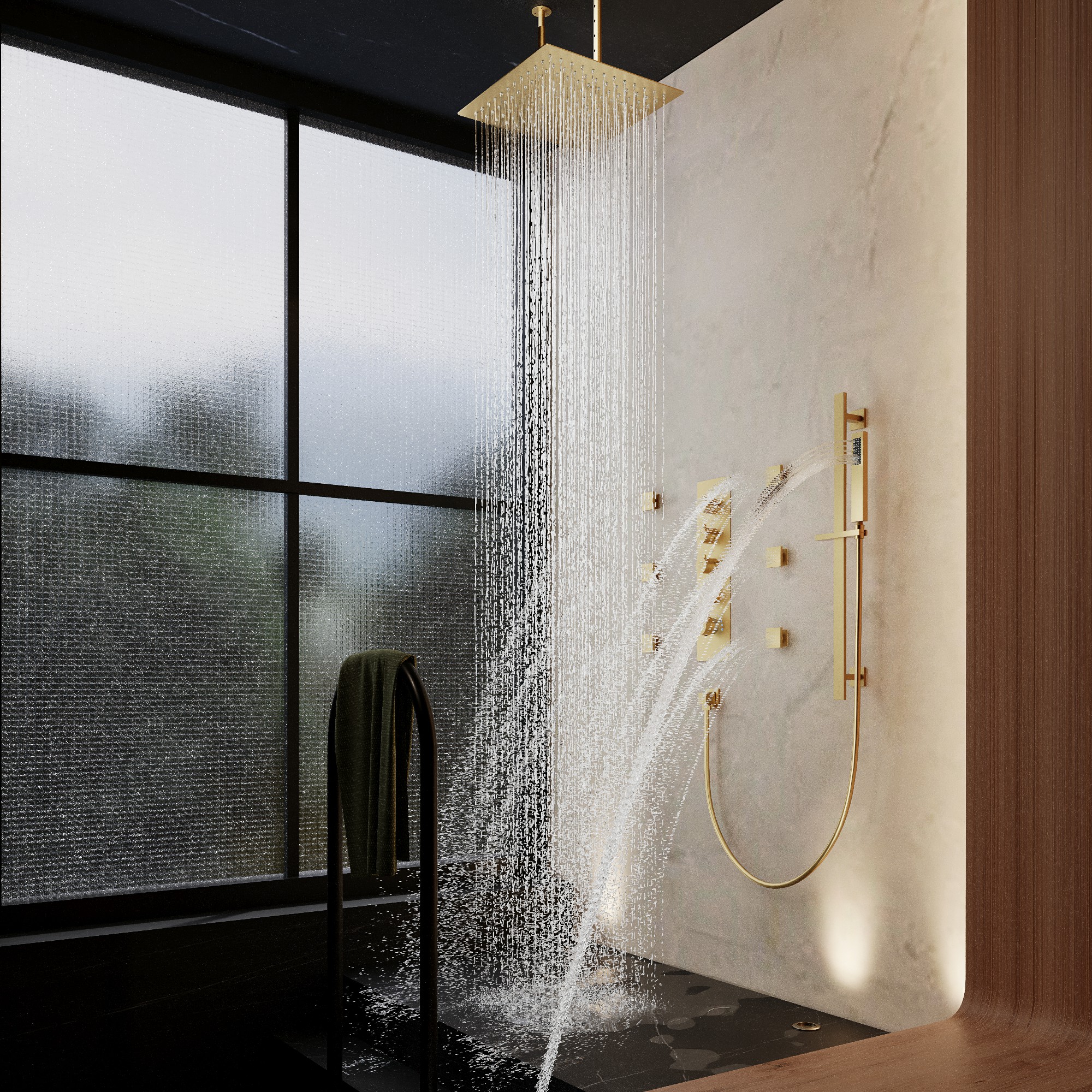 Luxury Brass Jetted 2024 Showerhead