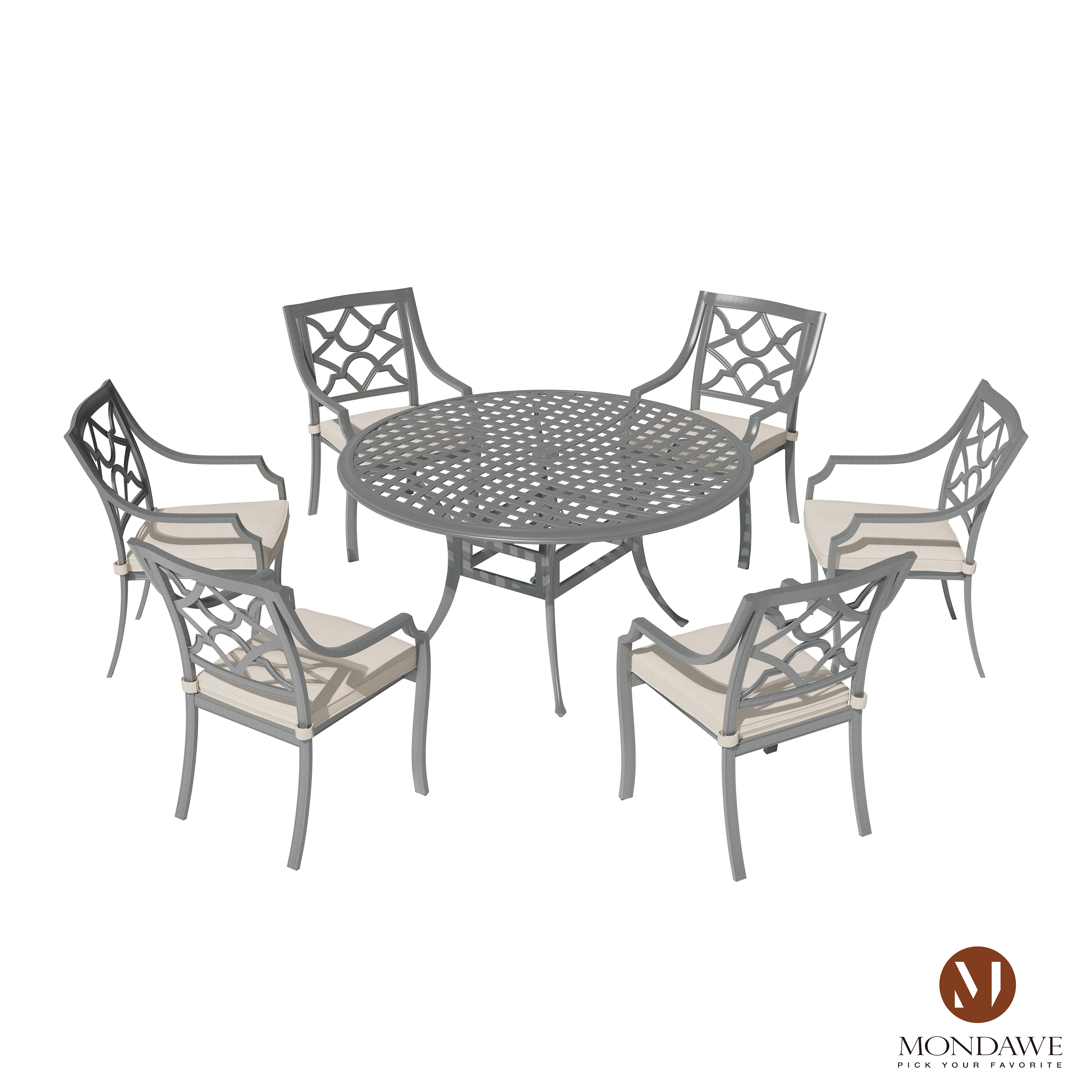 7-Piece Outdoor Patio Dining Set with Table & 6 Chairs - Perfect for Backyard, Garden, or Poolside Entertaining