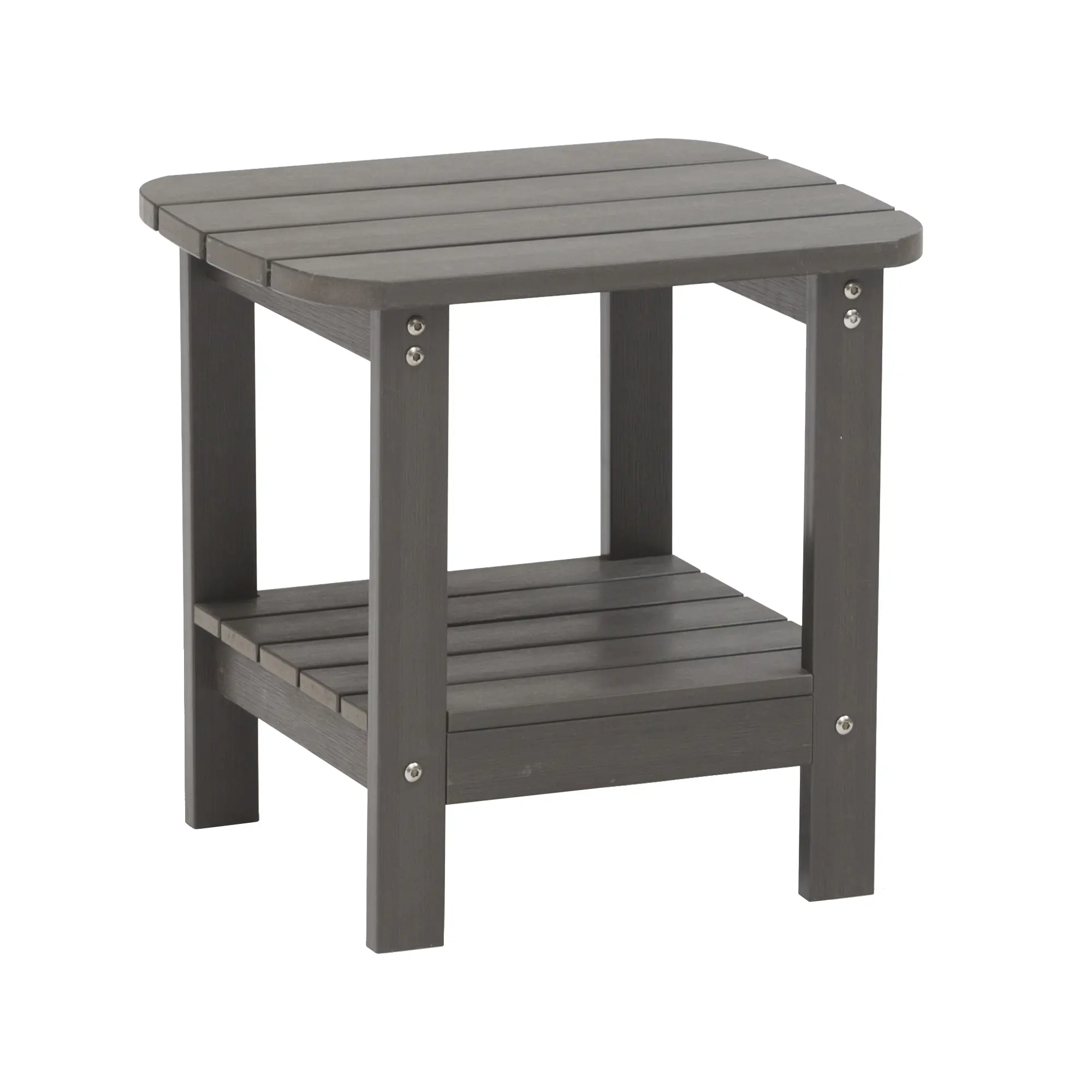 2-Tier Composite End Table for Patio For Outdoor And Indoor