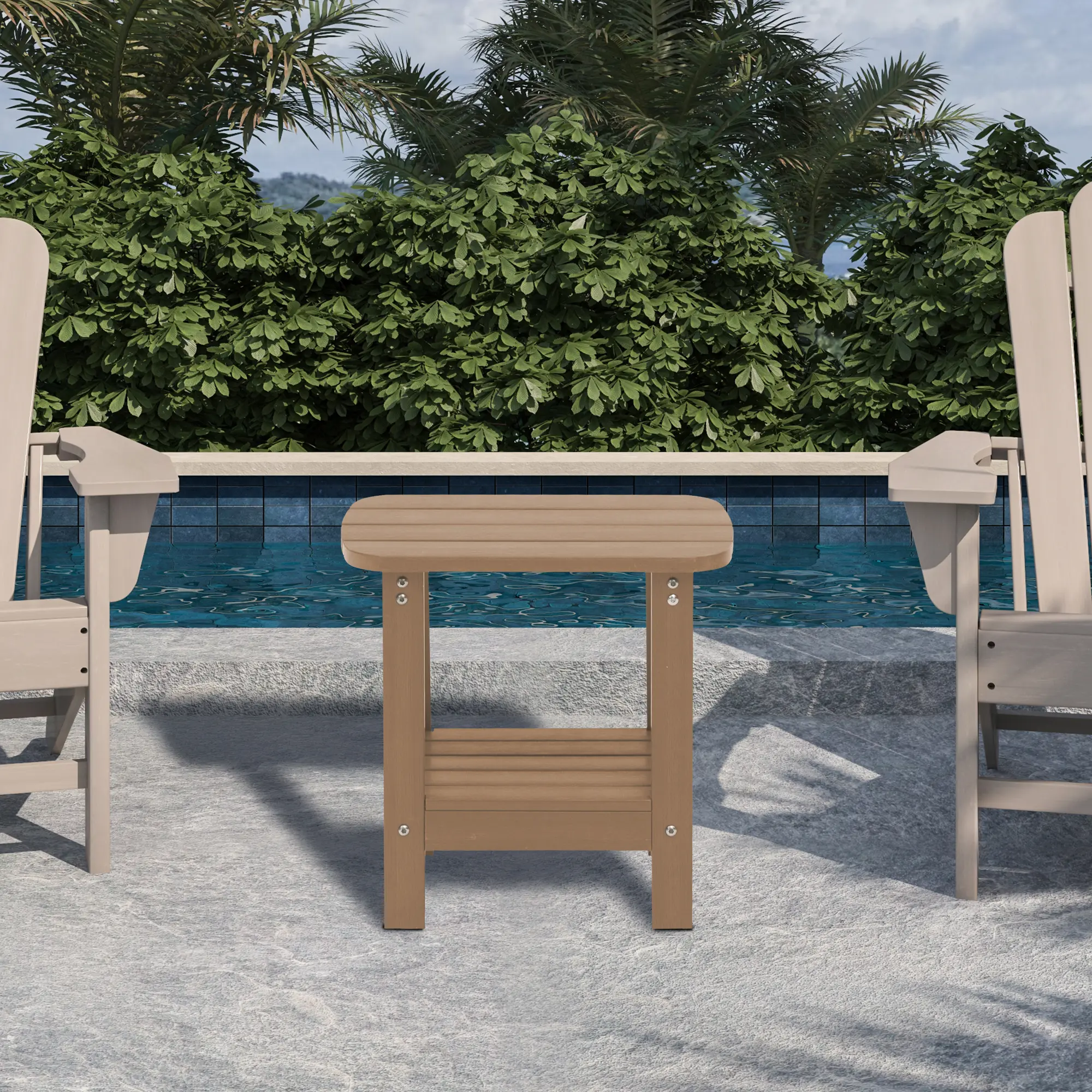 5-Piece Patio Furniture Set with Loveseat, 2 Lounge Chairs, Coffee Table and Side Table