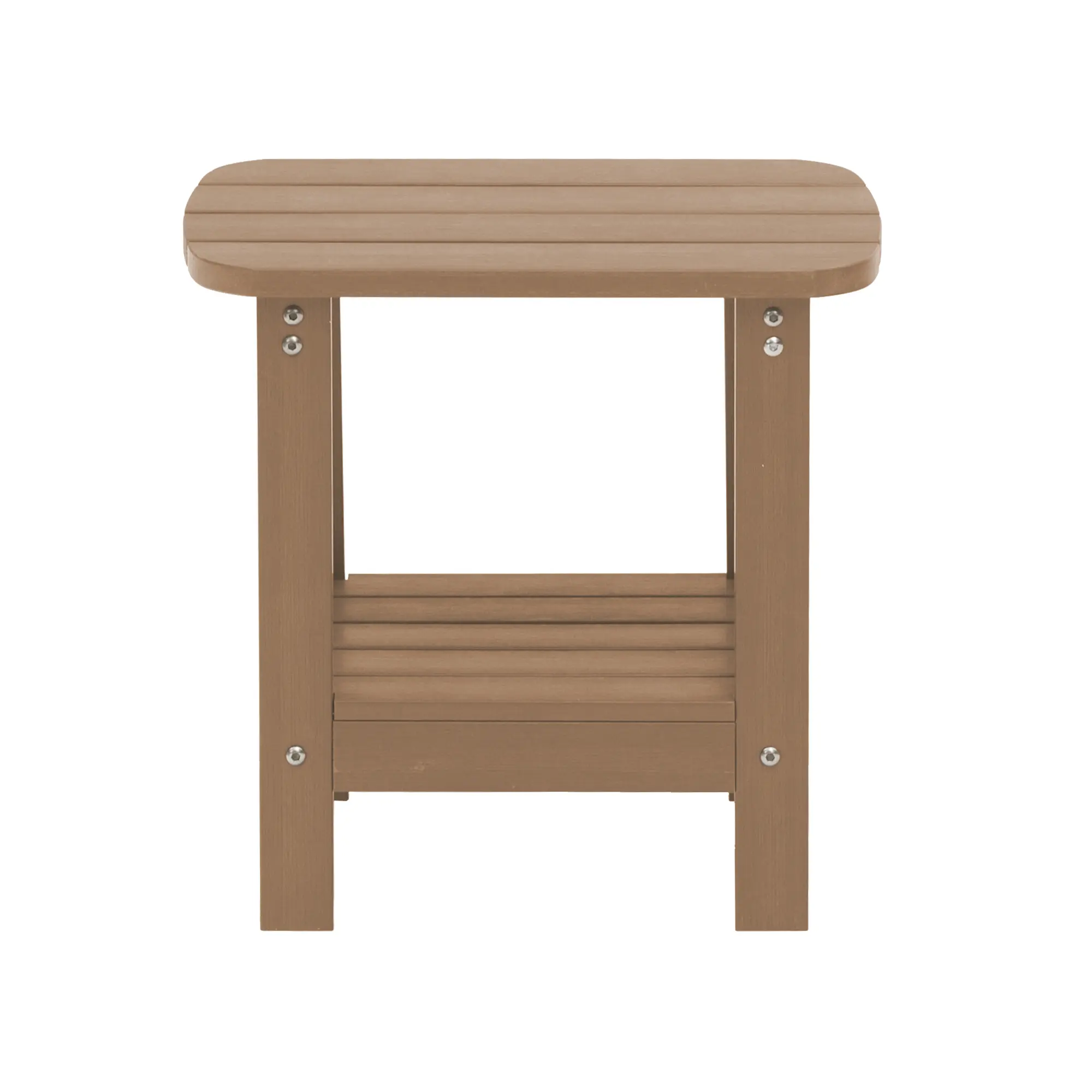 2-Tier Composite End Table for Patio For Outdoor And Indoor